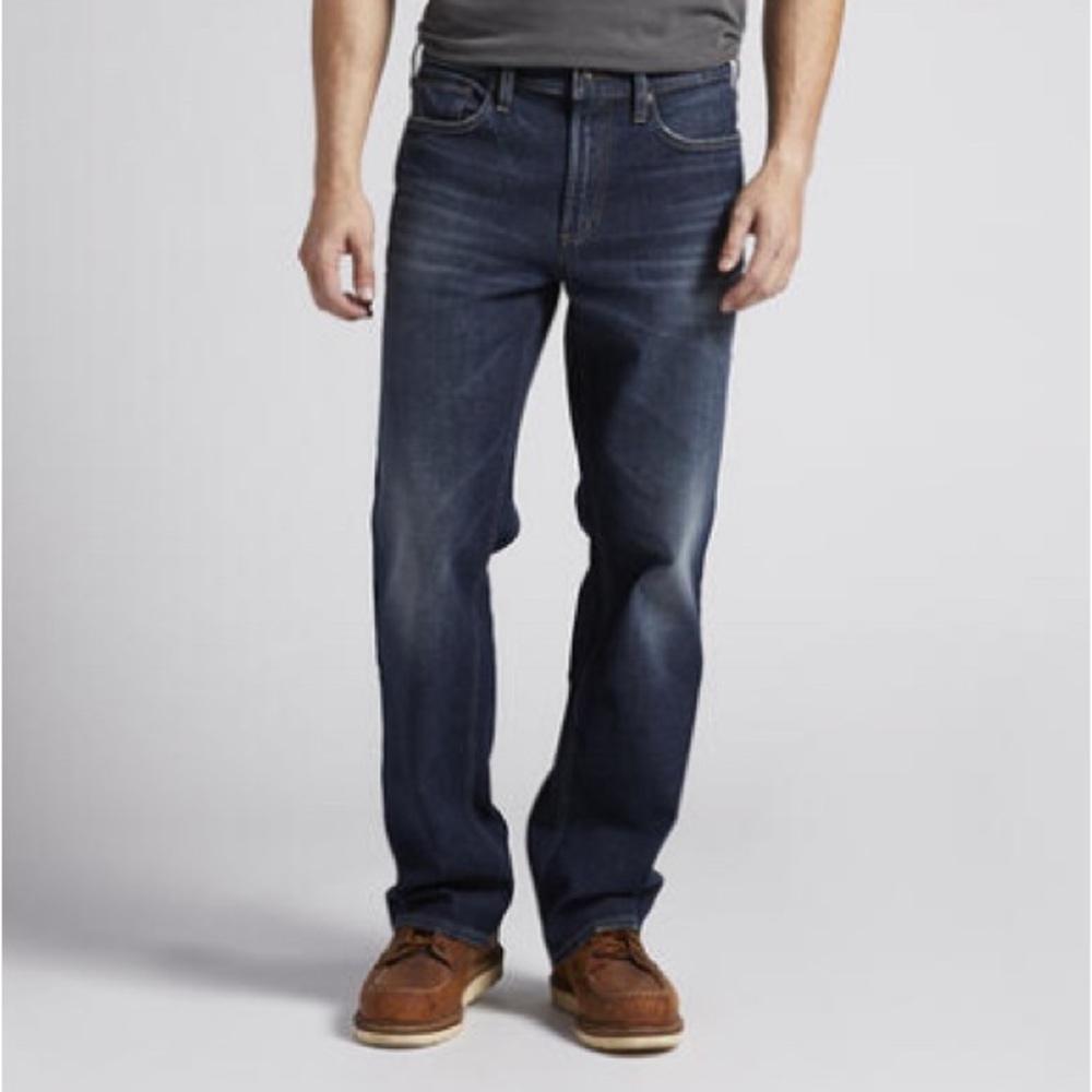 Silver Men’s Craig Dark Wash Indigo Blue Jeans 36x30